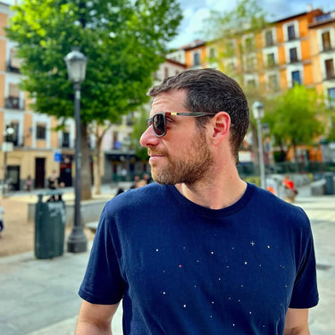 Trabucador · gafas de sol de carey con patillas de color dorado - Barlovento de Biar