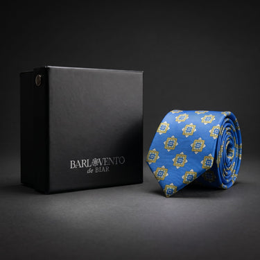 Gravata estilo italiano azul Treviglio