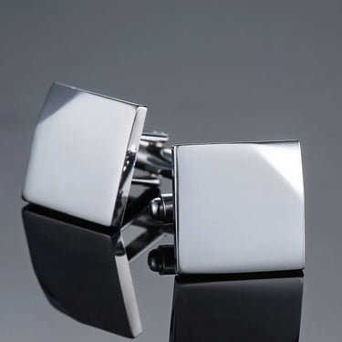 Vega · shiny silver cufflinks