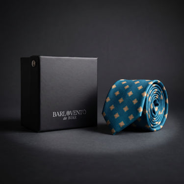 Gravata estilo italiano azul Viareggio