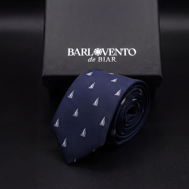 Yates · corbata azul de diseño náutico
